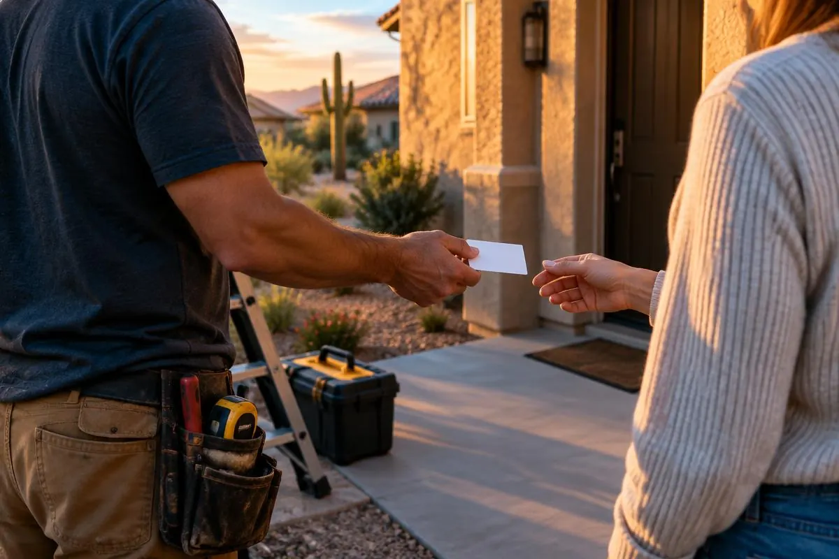 Contractor asking a homeowner for a review after a job, how to get more Google reviews